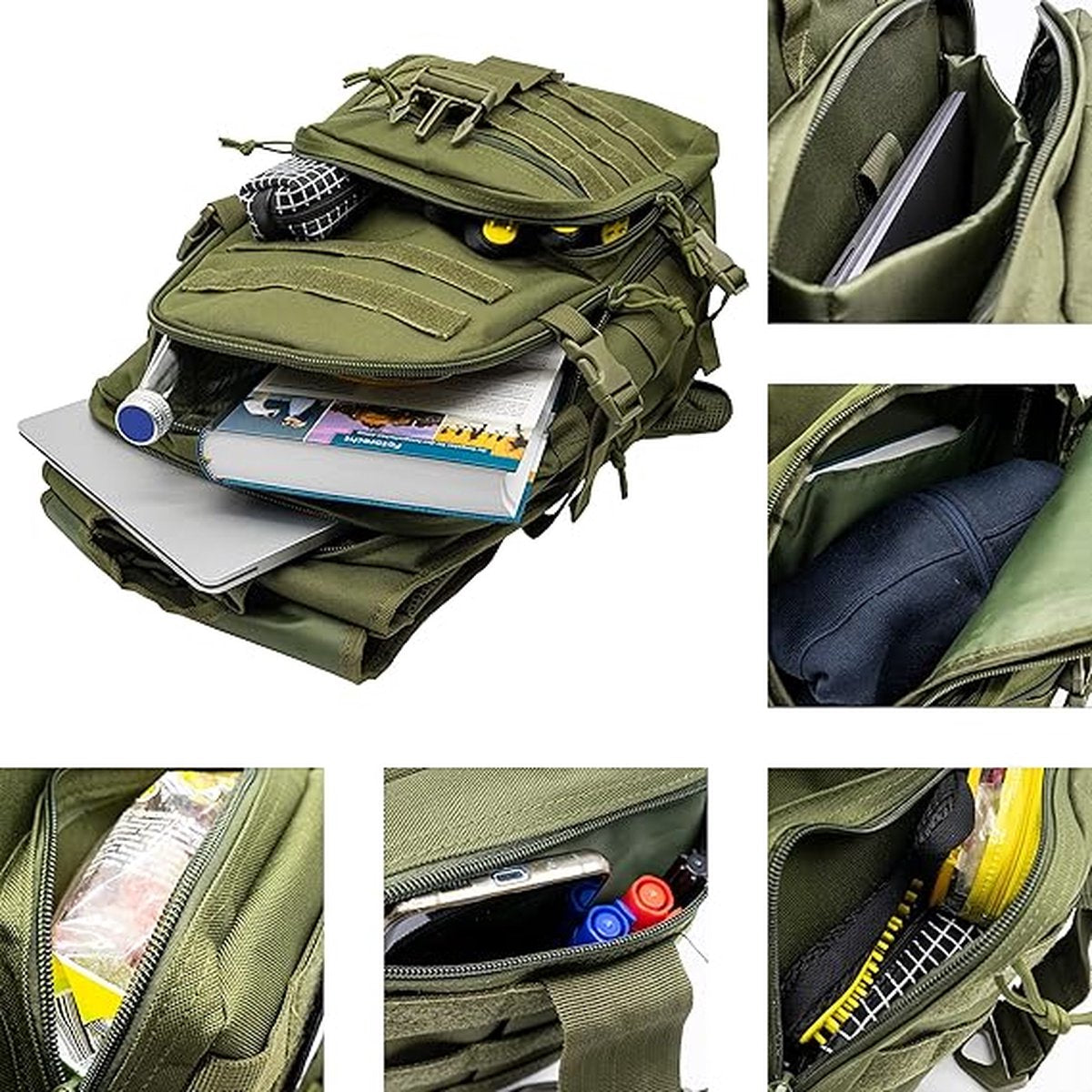 Militaire rugzak "Hoofddeksel" 28L | Het origineel - Extra waterafstotend | Tactical Daypack - Ook perfect als outdoorrugzak | Duitse legerrugzak | Survival rugzak