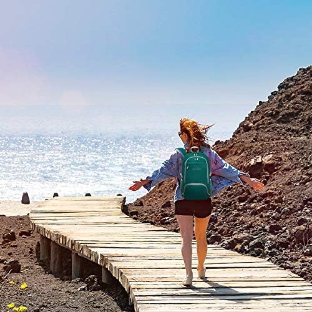 Ultralichte Opvouwbare Rugzak 30L, Kleine Waterdichte Wandelrugzak, Opvouwbare Rugzak voor Dames en Heren, Outdoor Wandelen Kamperen Reizen (Legergroen)