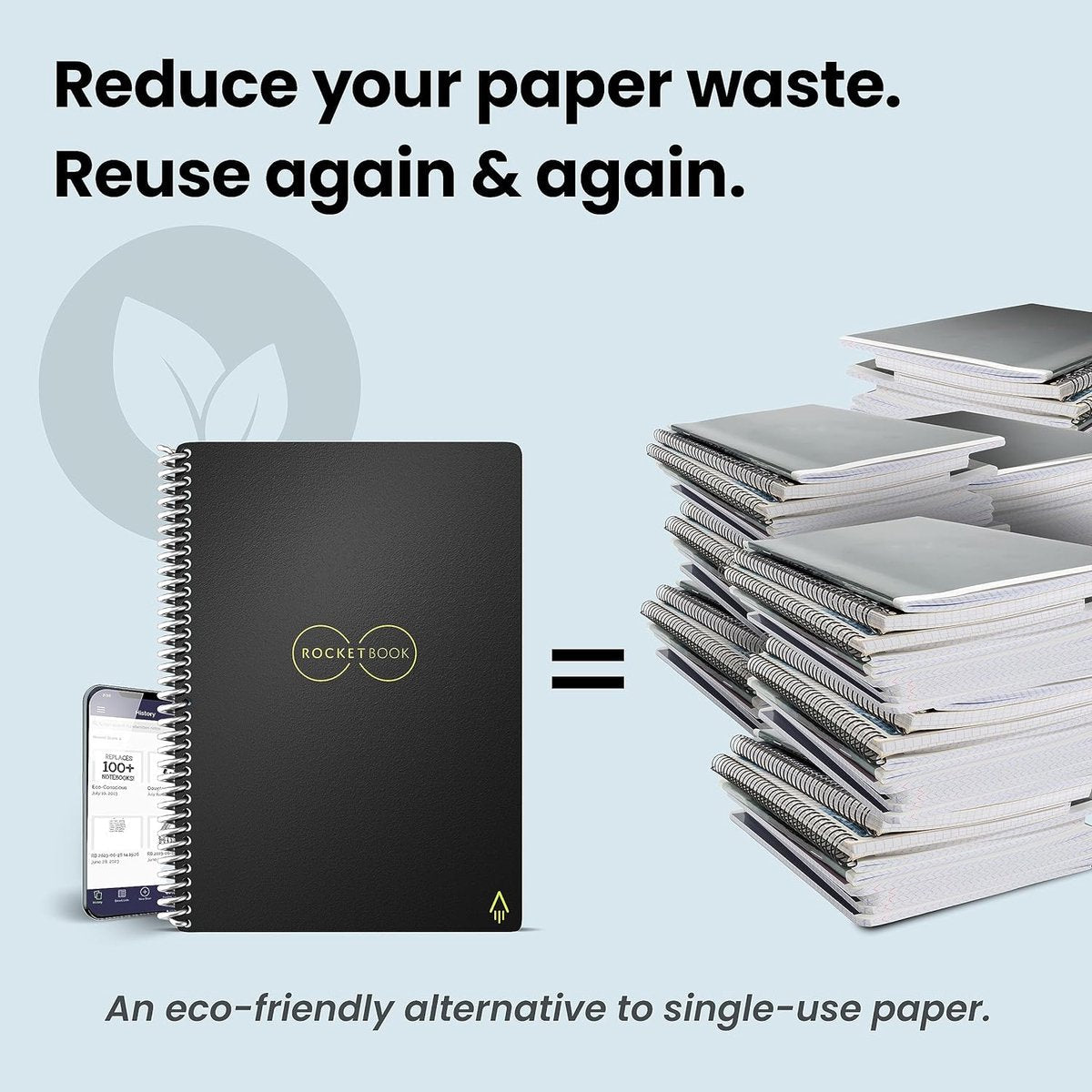 Rewritable digital notebook - A4 black - electronic notebook with ruled pages