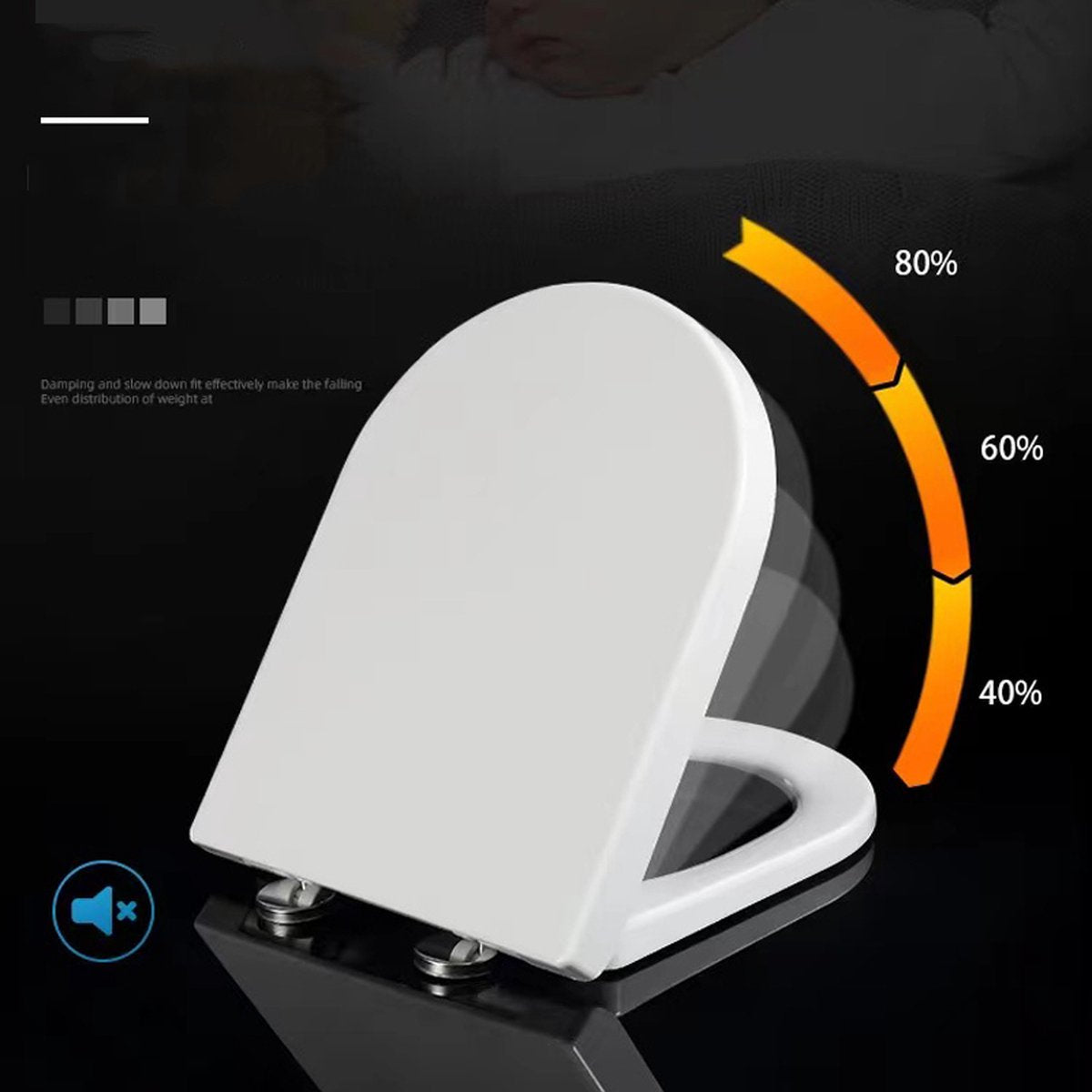 Adjustable U-shaped toilet seat-WC seat-Optimal Comfort and Style -white