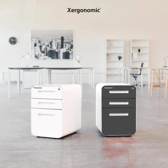 Xergonomic Bane Commode – Verrijdbaar Ladenblok Bureau – Bureau Organizer – Bureau Accessoires – Ladeblok 3 Lades –