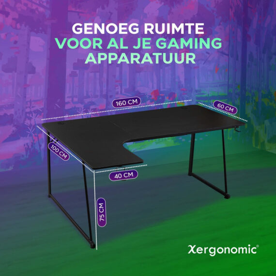 Xergonomic Neon Cyrex Gaming – Corner Desk