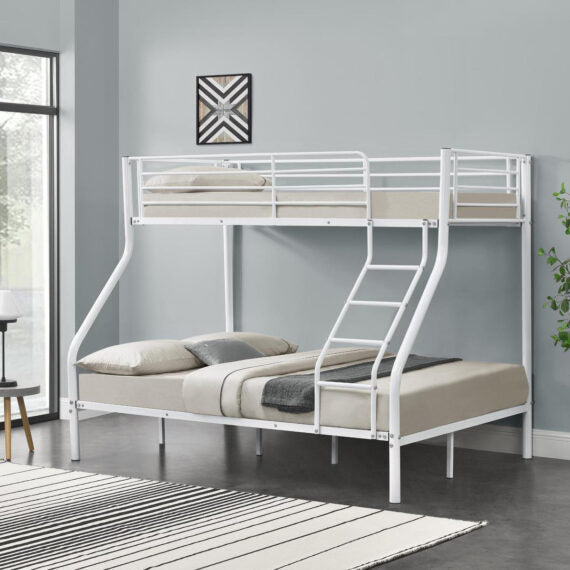 Metal Bunk Bed Children's Bed - White