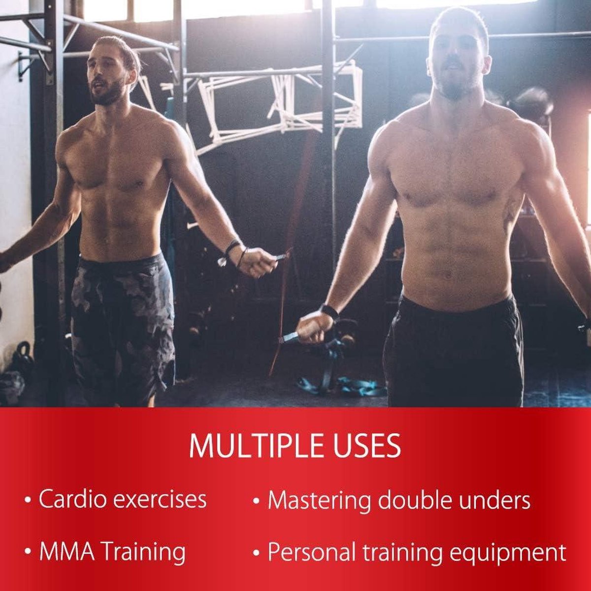 Weighted Skipping Rope - 5 kg, Heavy Jump Rope - 3 m Length Adjustable - Tangle-Free - for Adults Fitness Boxing MMA Cardio Training