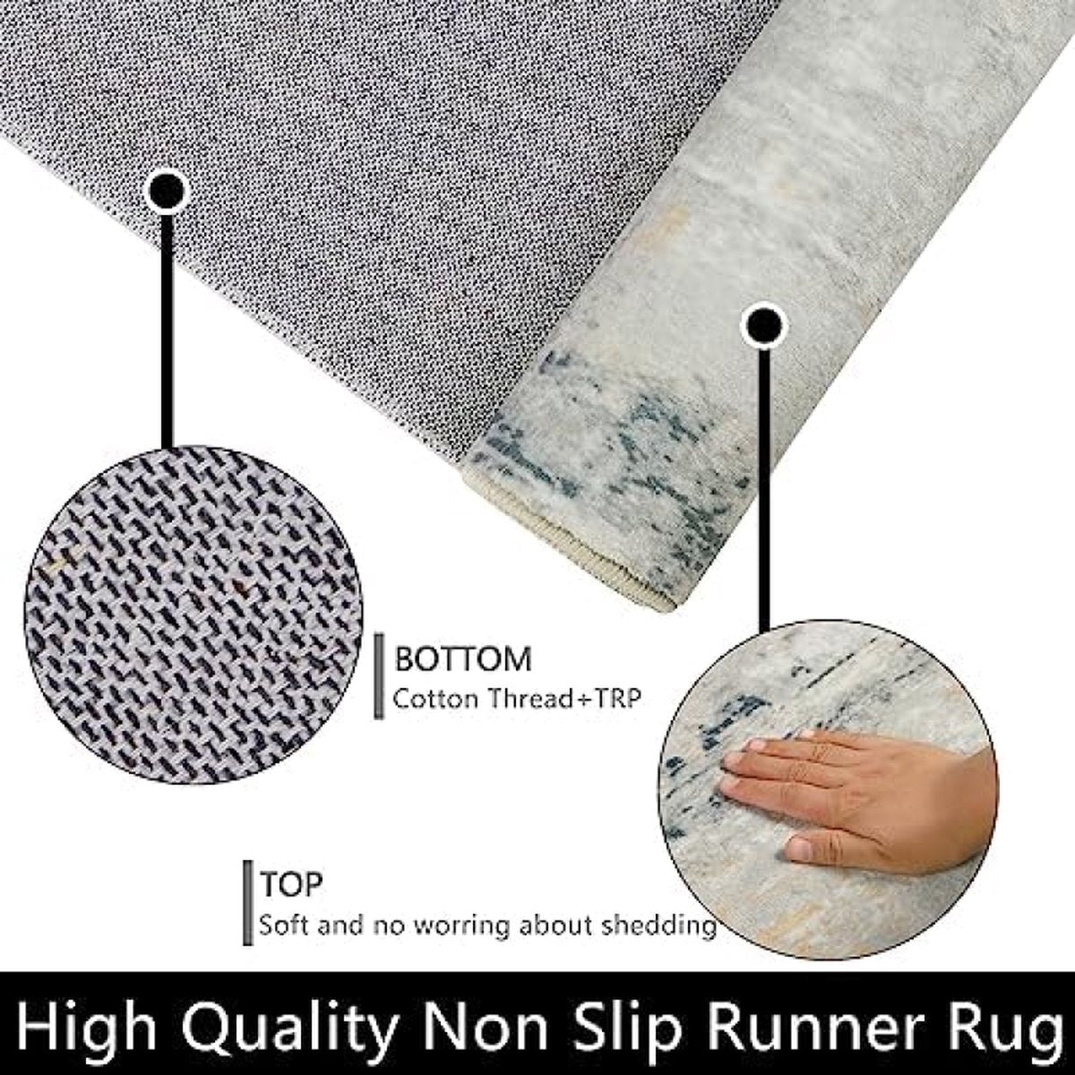 Carpet runners for hallways, non-slip hall runners, rugs, long hallway carpet, kitchen carpet runner, washable rug, floor mat for hall, entryway, kitchen, laundry room, living room
