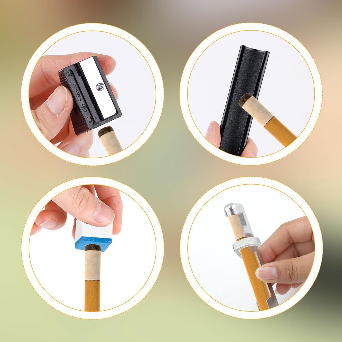 Repair Kit Pool Cues - 32 Pieces Club Tip Clips 20 Shapers - Club Tips 2 Chalk Cubes 2 Ferrules 2 Shavers - Spare Parts Billiard Cue