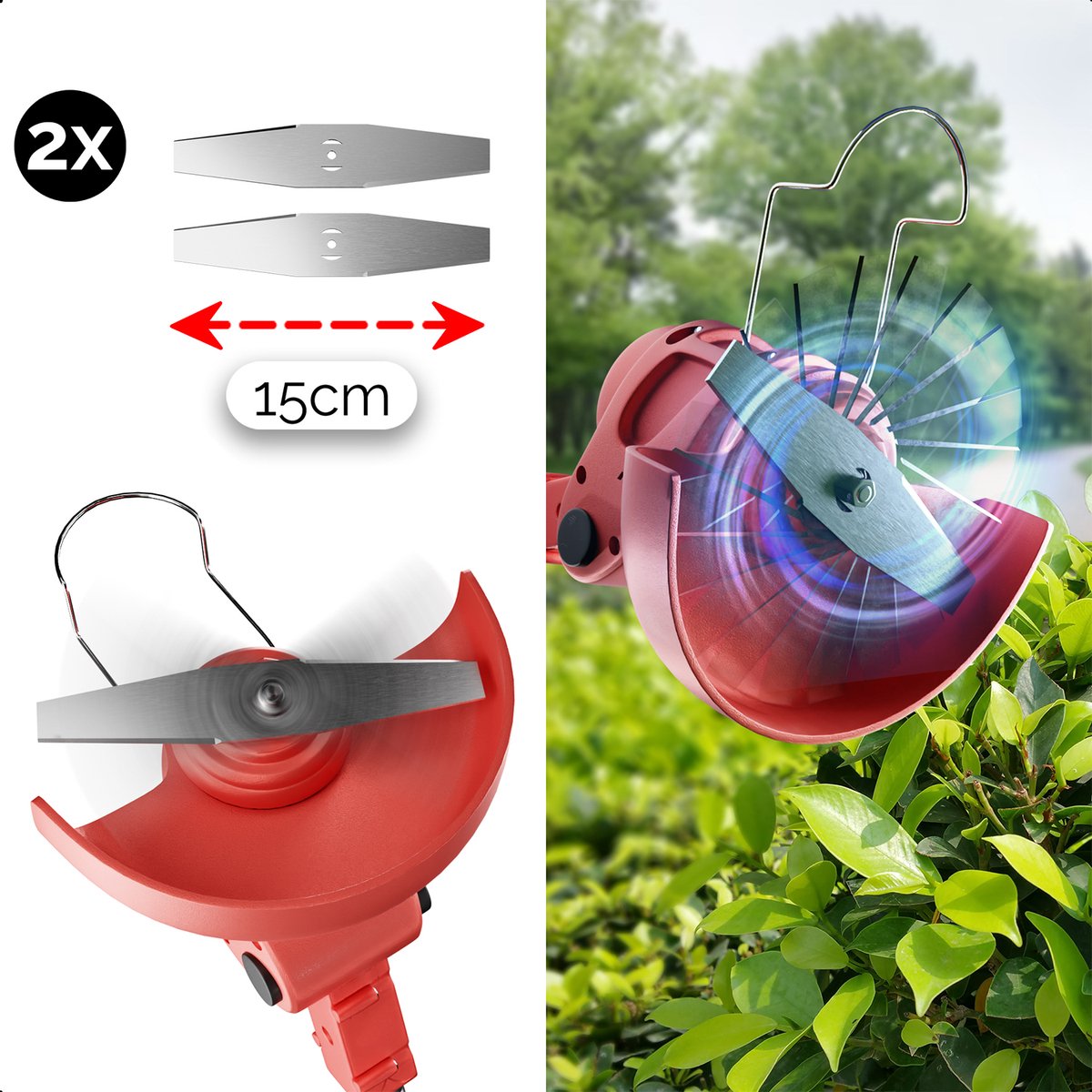 TGT500W-Premium - Grastrimmer - Bosmaaier - Op Wielen - Draadloos Met 2x Accu