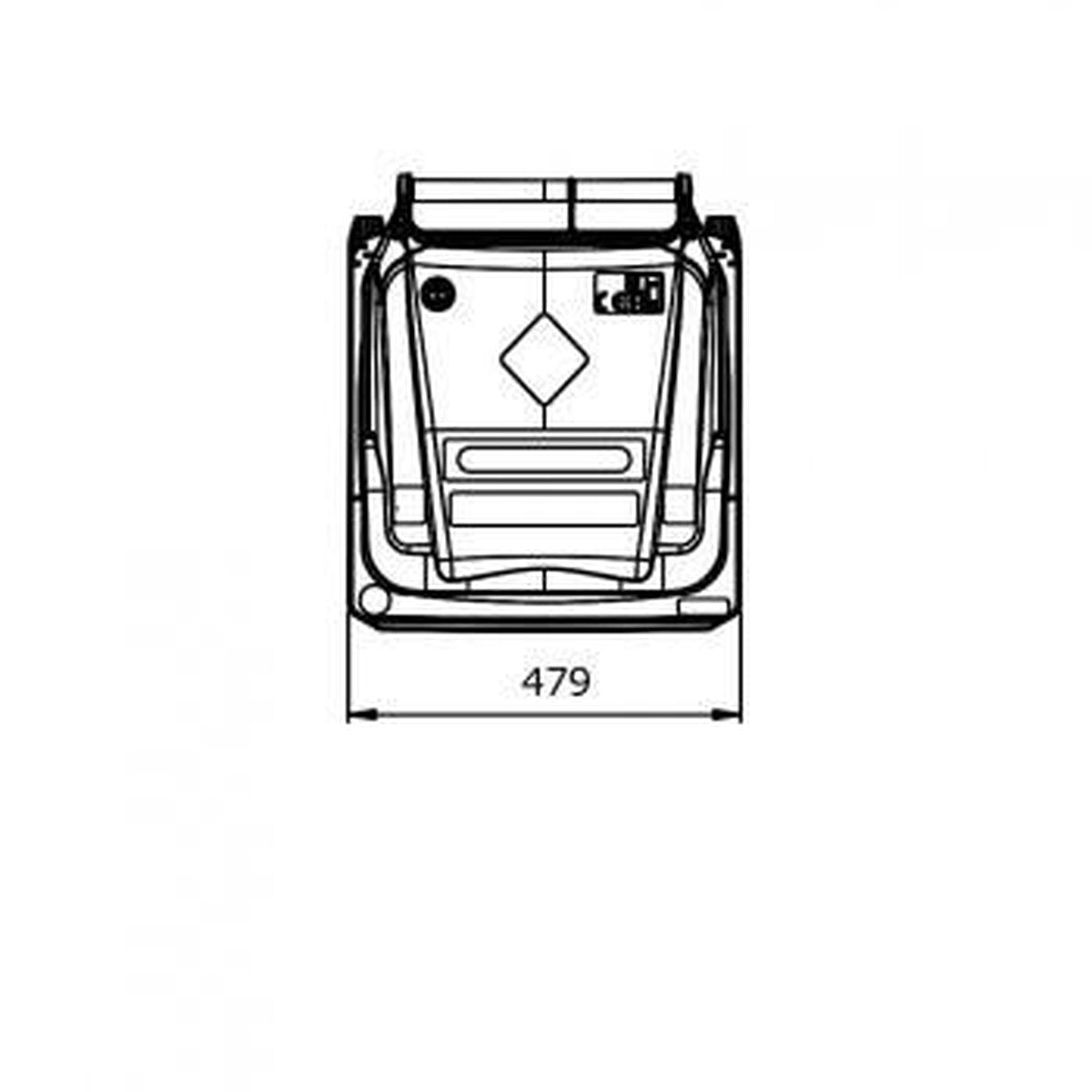 Kunststof Kliko Afval Rolcontainer Mini container - 120 liter - Grijs