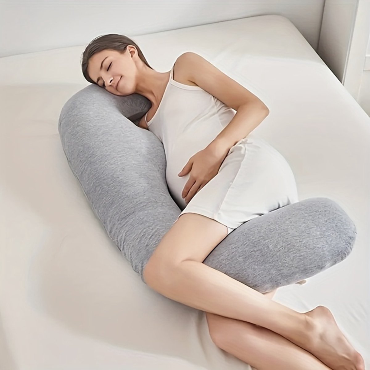 Pregnancy Pillow - Side Sleeper Pillow - Body Pillow - Zwangerschapskussen - Moederschapskussen - Mother - Pink
