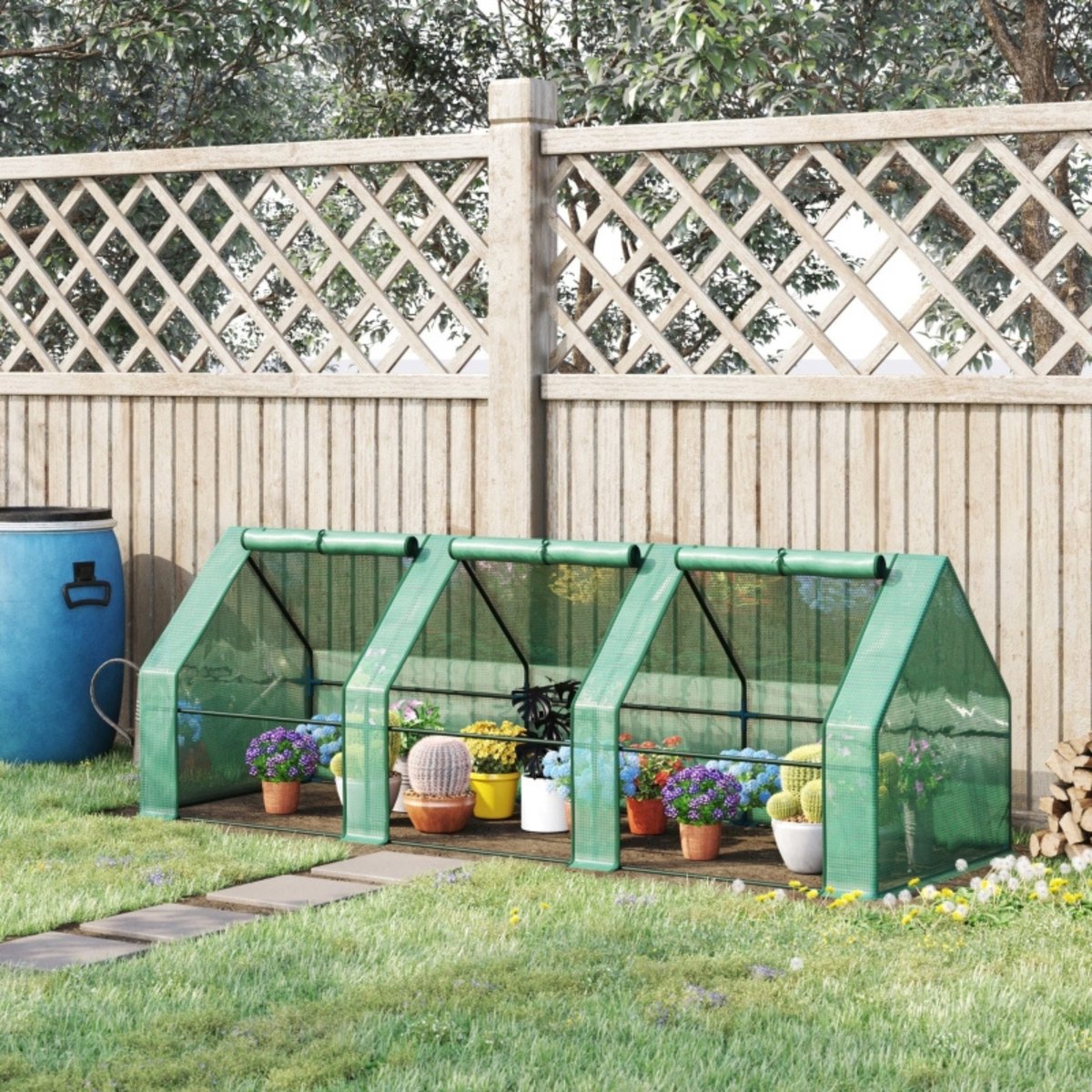 Tunnelkas - Tuinkas - Kweekkas - Broeikas - Kweektent - Kas - 270 x 90 x 90 cm - Groen