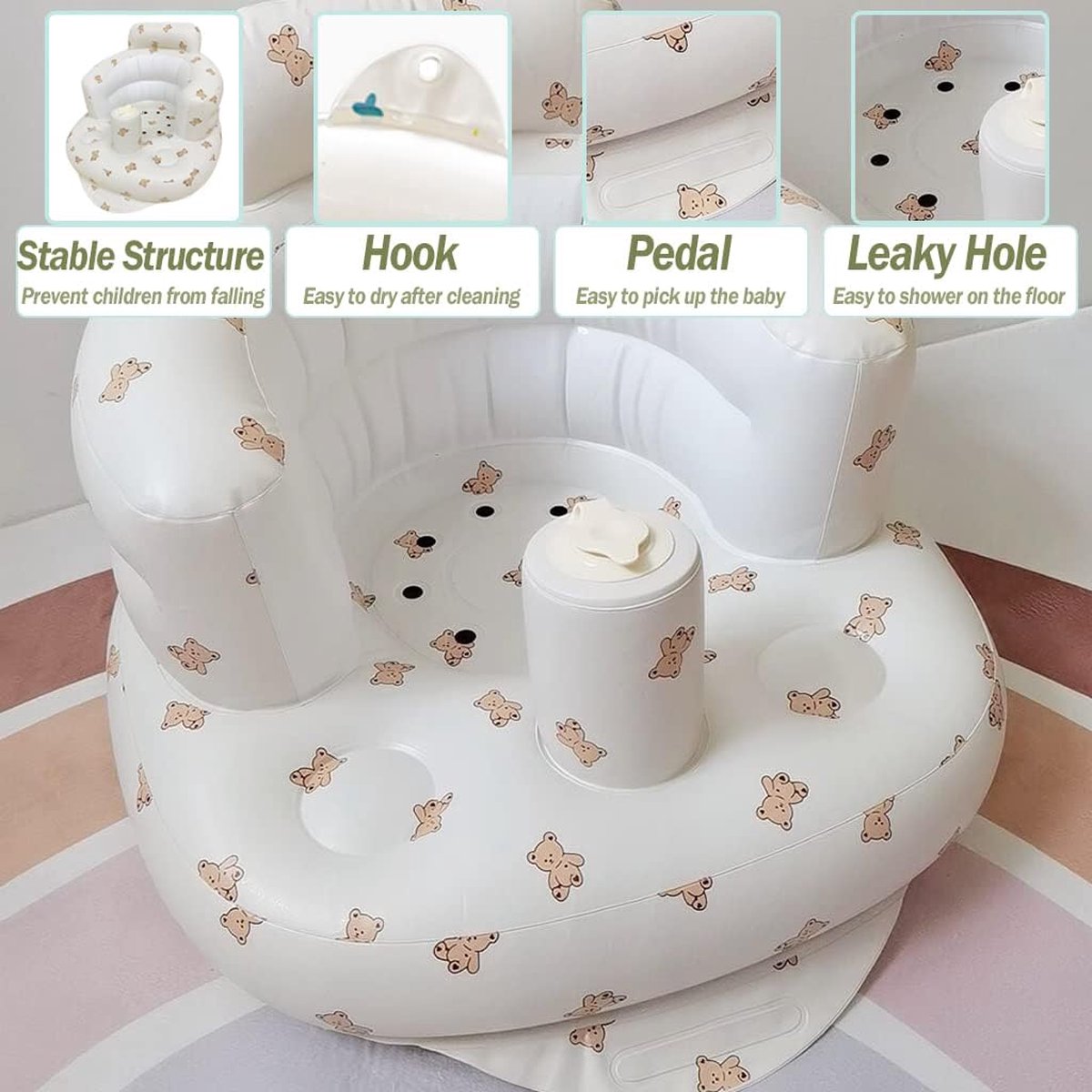 Opblaasbare Stoel Baby - Opblaasbare Babystoel - Stoel Baby - Baby Floating Stoel
