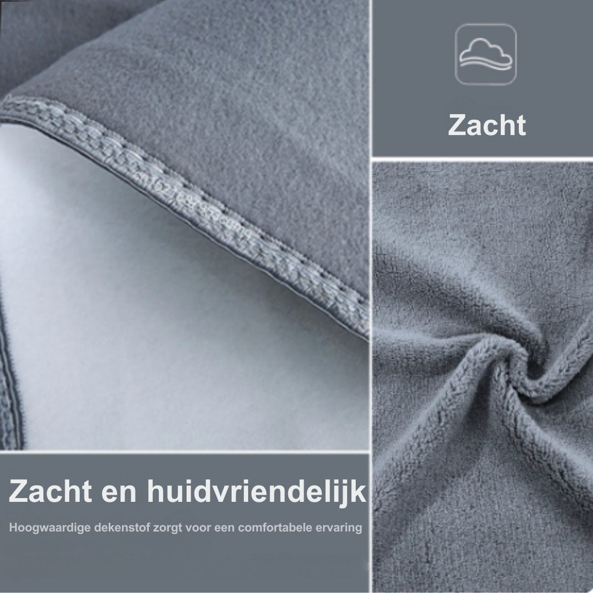 P&P Goods Elektrische Deken – Onderdeken – Warmtedeken – Dubbele Temperatuurregelaar – Zacht & Huidvriendelijk – Automatische Uitschakeling – Waterdicht – Met Afstandsbediening – 1.5M Kabel – 70x150CM – Grijs