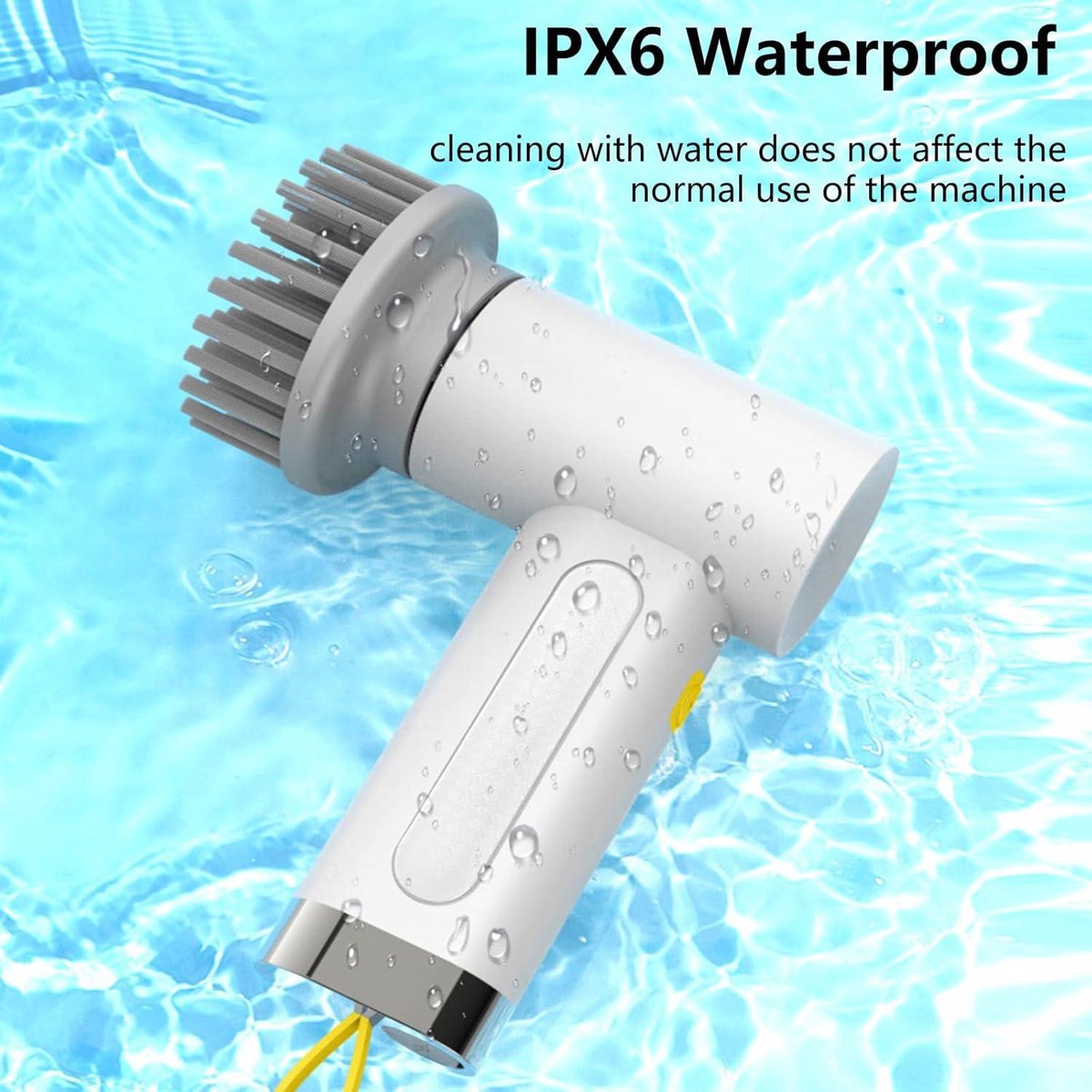 Electric Power Scrubber Cleaning Brush - 3 Brushes - Waterproof - Kitchen Bathroom Tiles