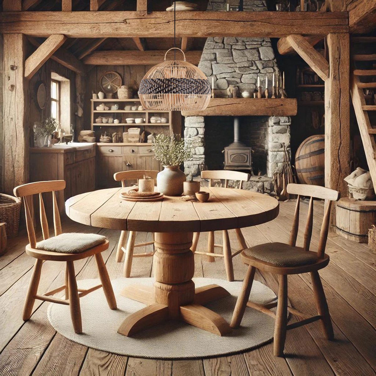 Rotan hanglamp Appel | 1 lichts | zwart / naturel | rotan / metaal | Ø 40 cm | in hoogte verstelbaar tot 140 cm | eetkamer / eettafel / woonkamer lamp | modern / landelijk design