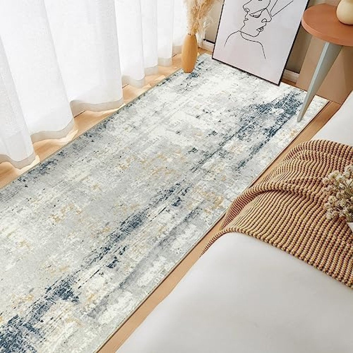 Carpet runners for hallways, non-slip hall runners, rugs, long hallway carpet, kitchen carpet runner, washable rug, floor mat for hall, entryway, kitchen, laundry room, living room