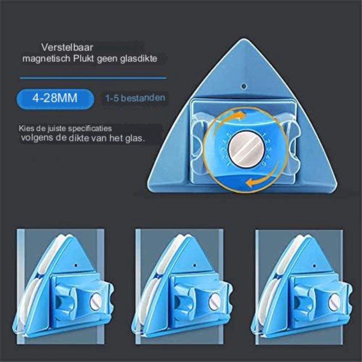Magnetic window cleaner - Magnetic window wiper - Magnetic window cleaner double glazing - Window cleaning magnet