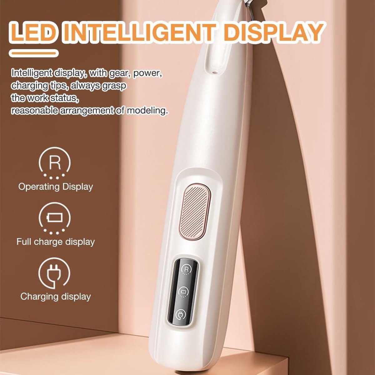 Professional dog and cat clipper - trimmer for paws, eyes, ears, face and rump with LED - USB rechargeable Dog clipper thick coat