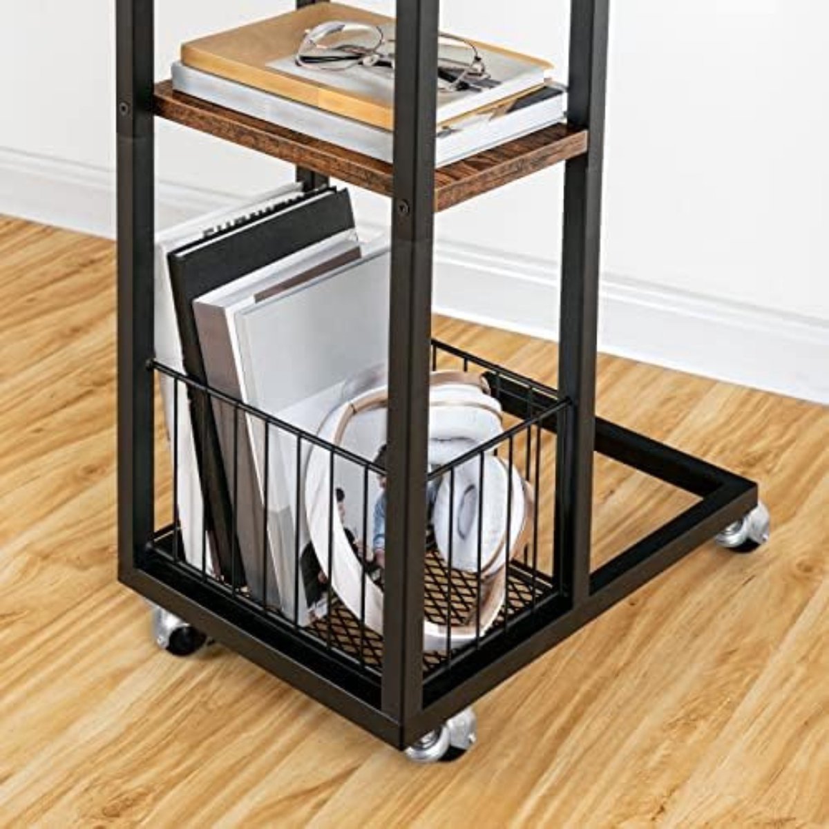 Bedside Table with Wheels - Mobile Bedside Table - Bedside Table on Wheels