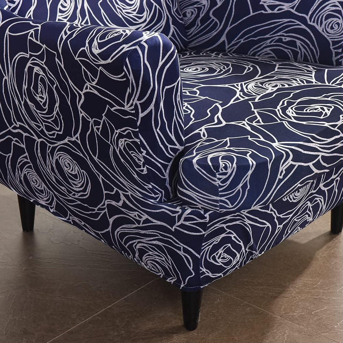 Printed Wingback Chair Slipcovers - Armchair Covers for Living Room