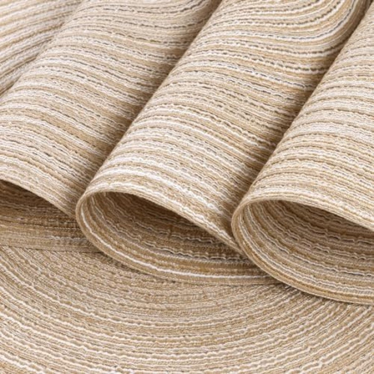Ronde placemats en onderzetters, set van 6, ronde gevlochten geweven placemats, wasbare tafelmatten en onderzetters, hittebestendige tafelmatten voor keuken, eettafel, thuisrestaurant