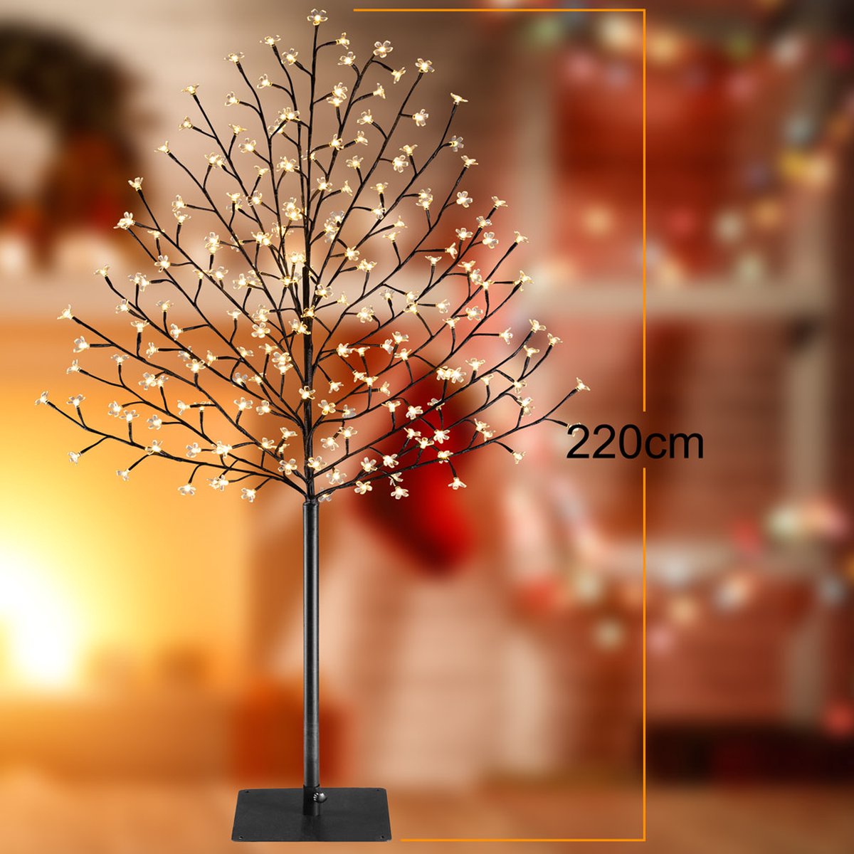 Christmas blossom tree light branch - 220 cm - 220 LEDs - For indoor or outdoor use