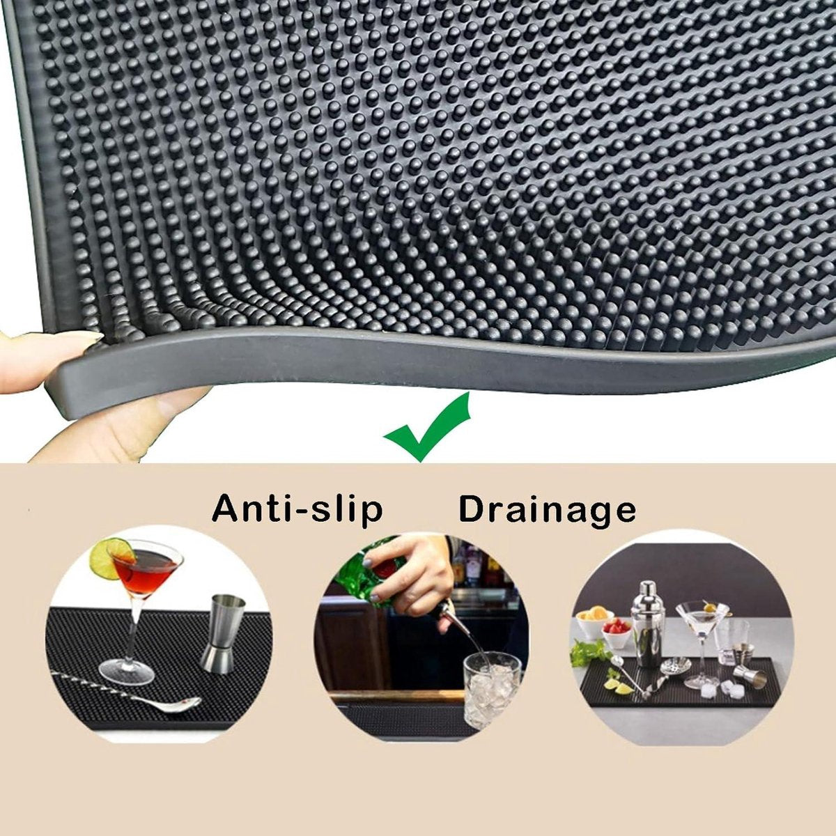 Antislip siliconenmat voor koffiezetapparaat - accessoires voor volautomatische koffiemachine - sapcentrifuge onderlegger - gestabiliseerd - beschermt tafelbladen