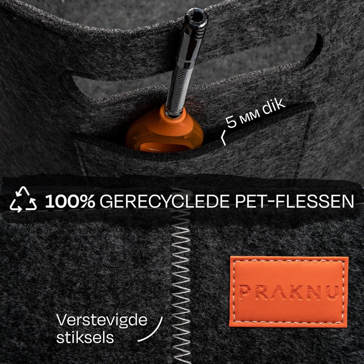 Firewood Basket - Sturdy & Durable - Dark Gray - 100% Guarantee Firewood Basket Fireplace - Fire Log Bag