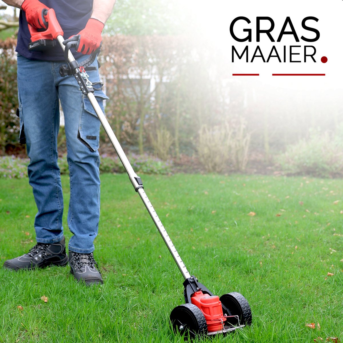 TGT500W-Premium - Grastrimmer - Bosmaaier - Op Wielen - Draadloos Met 2x Accu