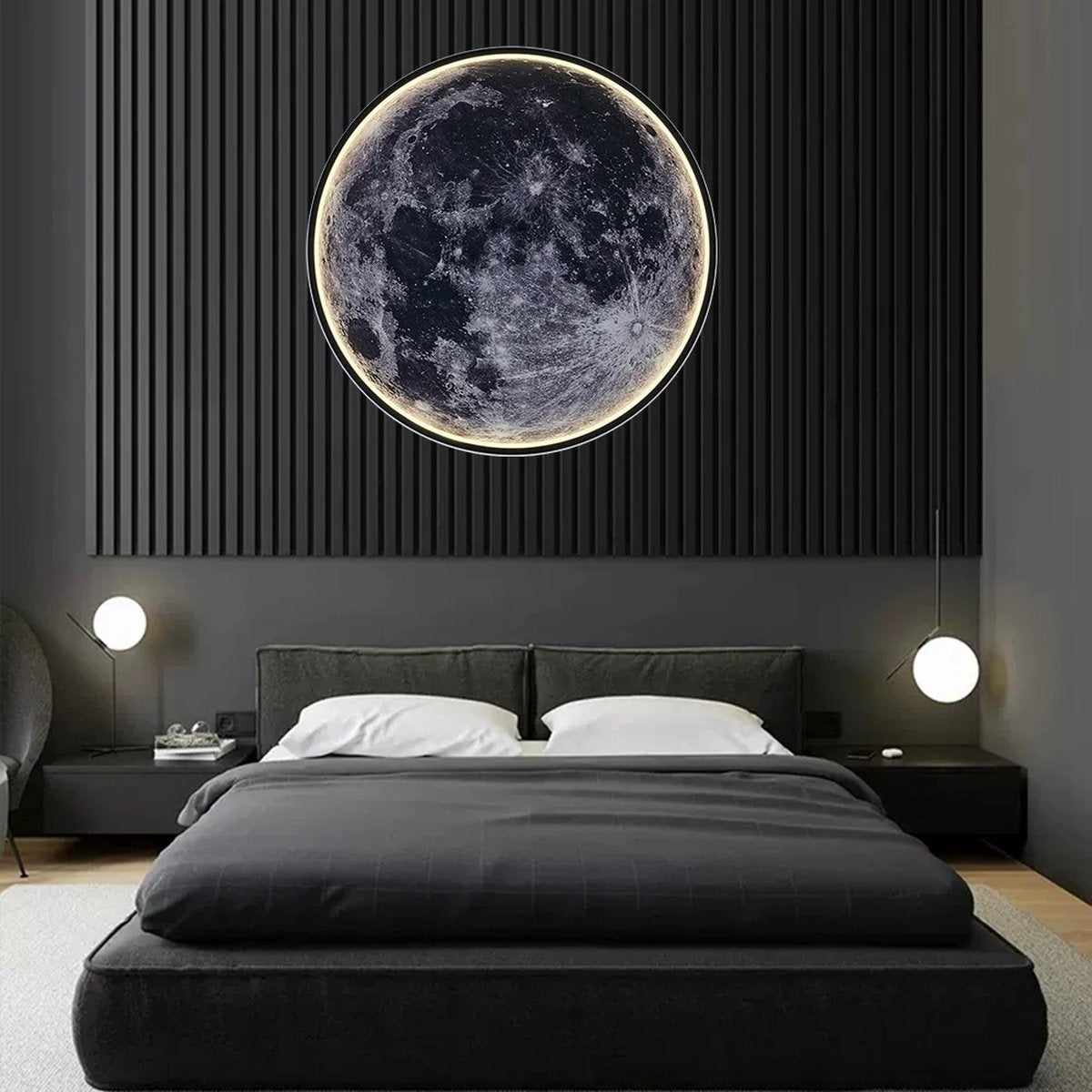 Maanlamp - Plafondlamp in Maanvorm - Moderne lamp - LED plafondlamp - 40cm - Slaapkamer - Woonkamer - Keuken - Badkamer