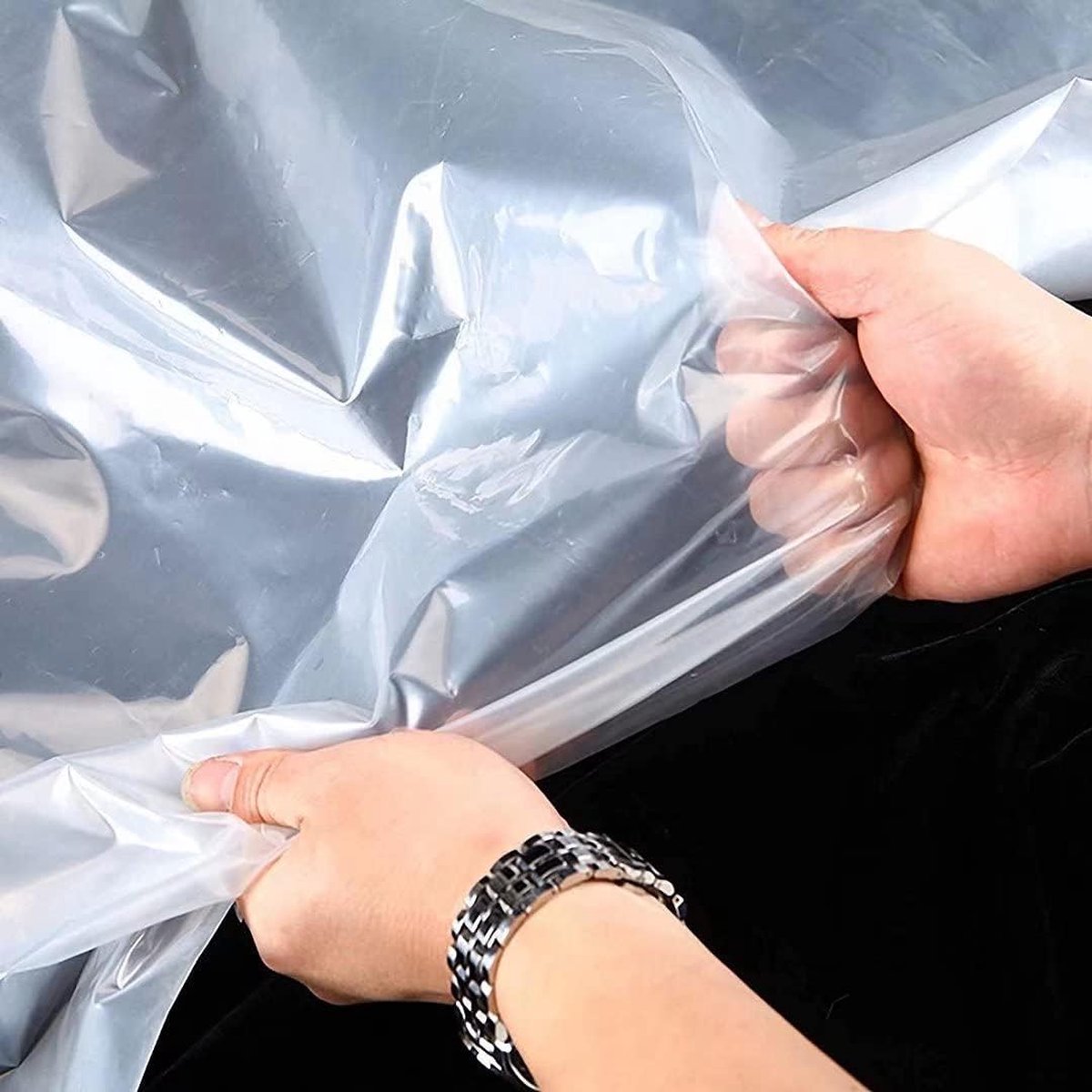 Tarpaulin, transparent, with eyelets, cover tarpaulin, see-through, for outdoor use, waterproof film, woven tarpaulin, canvas, awning, durable, weather-resistant, multifunctional tarpaulin 2 x 4m