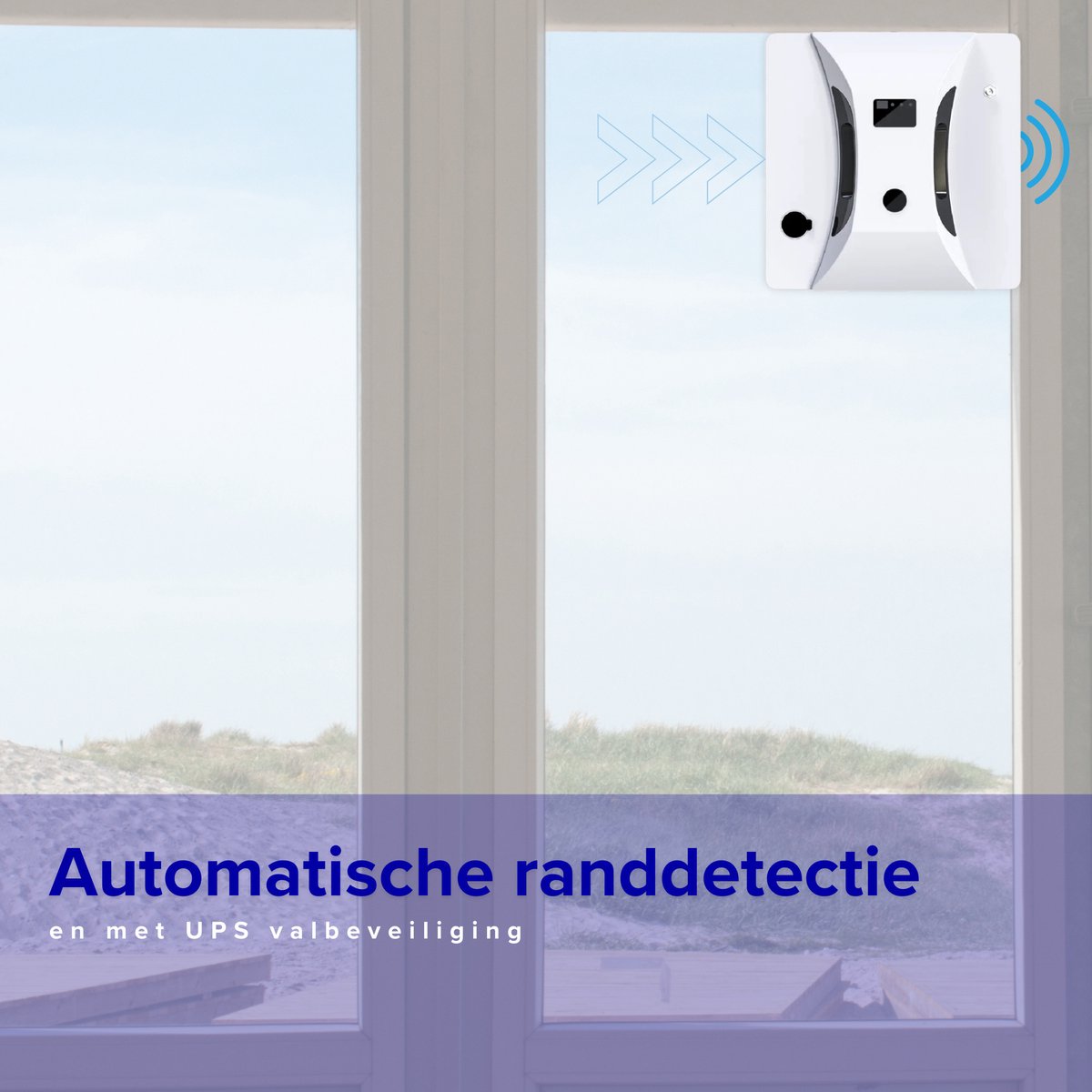 Robot Ramenwasser S1 met Afstandsbediening - Ramenwisser Hoge Zuigkracht - Wit - Intense Reiniging - Automatisch schoonmaken