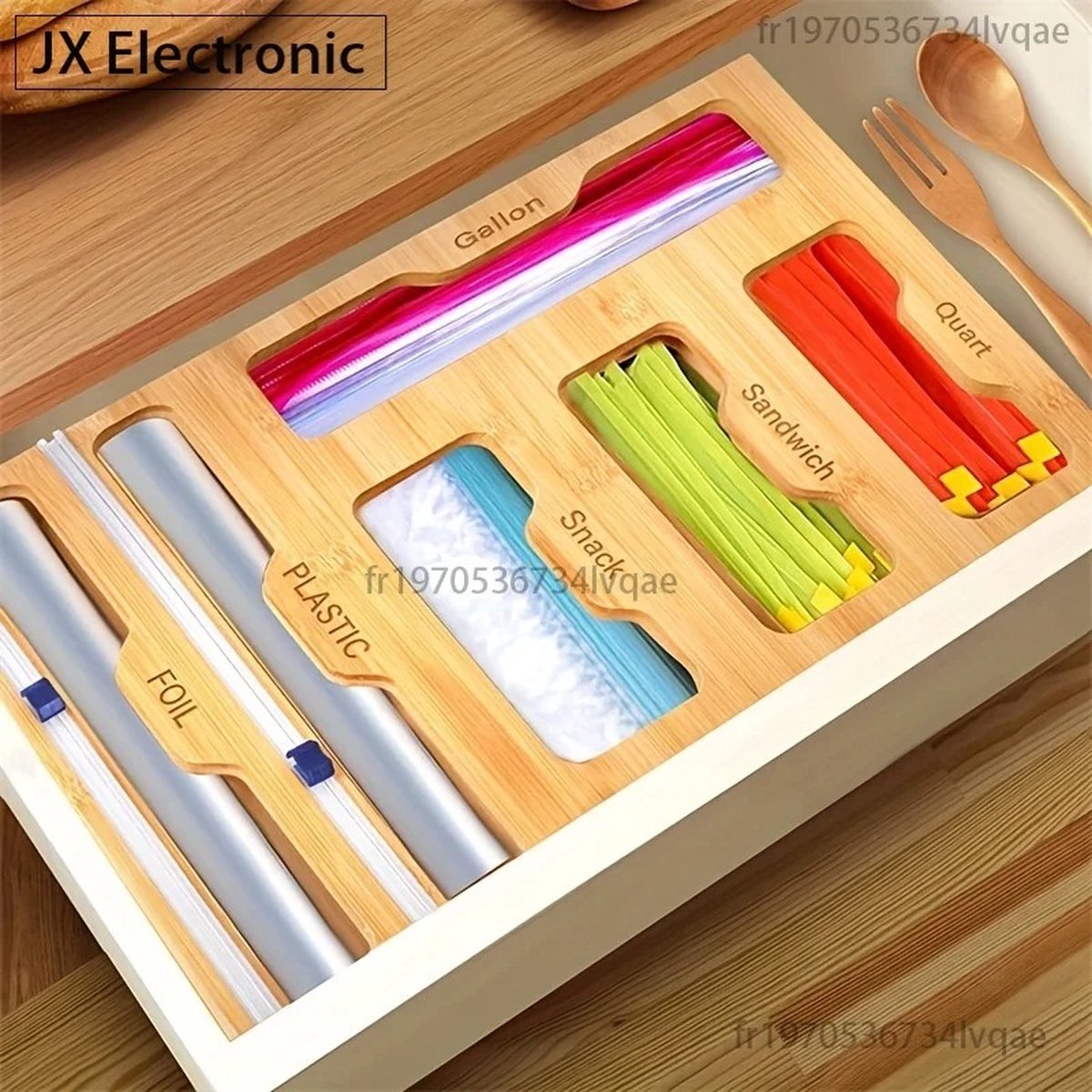 MartiCo® Keuken Organizer - 100% Bamboe - Ruimtebesparend - Folie en Vershoudfolie - Ophangbaar