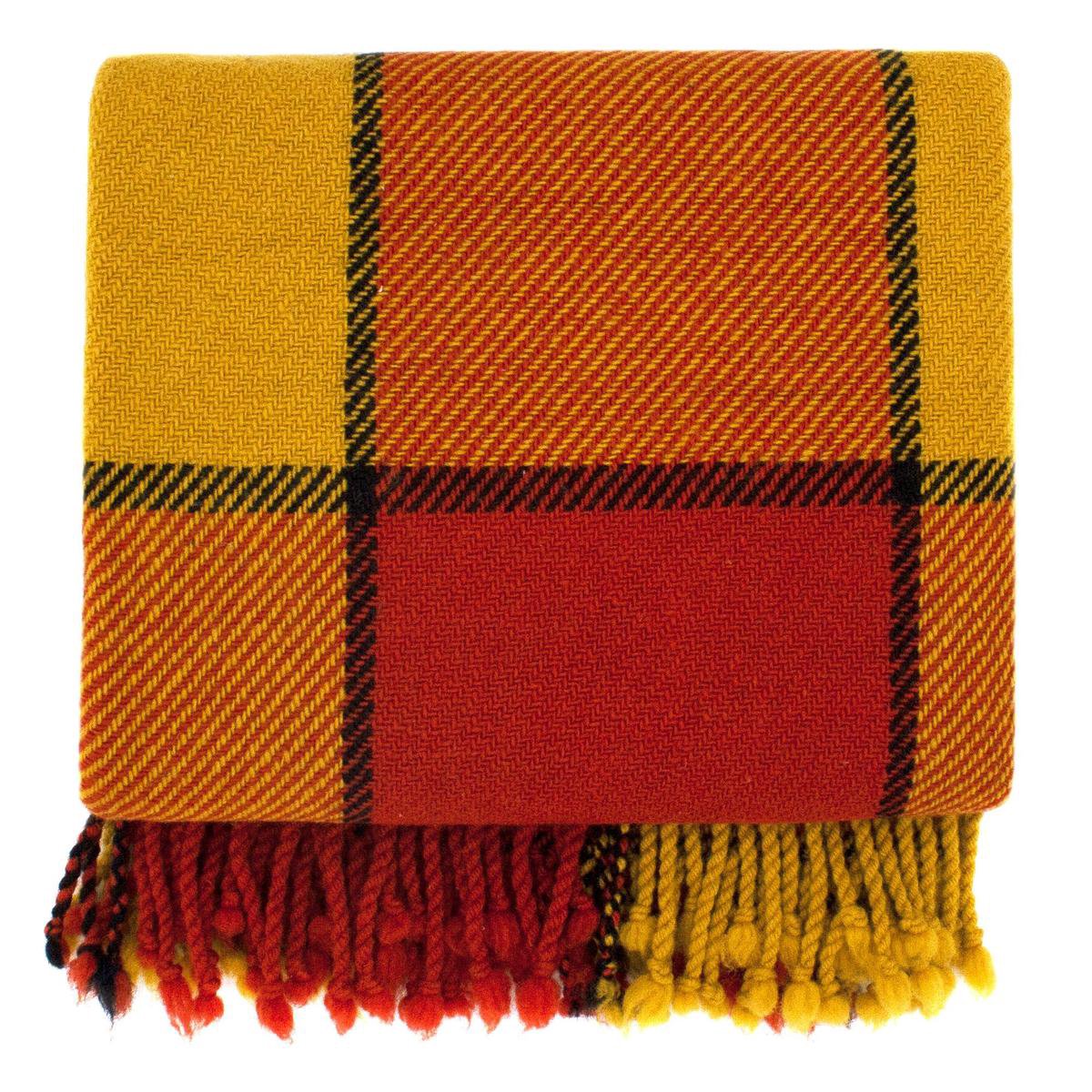 Alenika Wollen Plaid Rood Ivanna - 100% Zuivere wollen deken - 150x200cm - 1500g