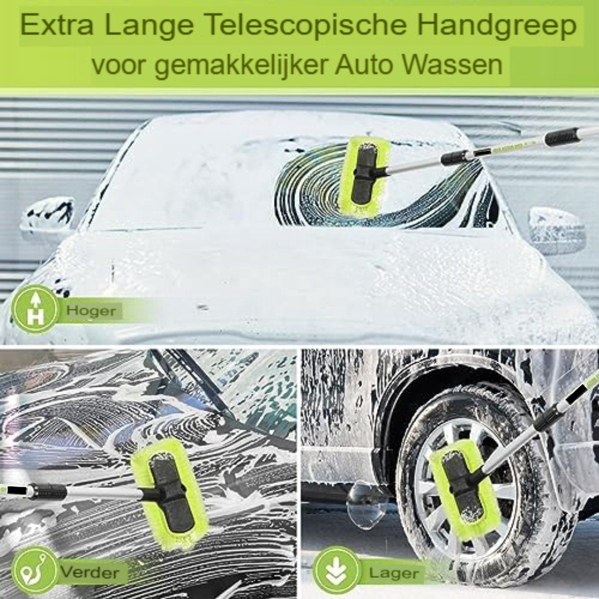 Telescopische Wasborstel - Uitschuifbare Wasborstel - Waterbezem Met Uitschuifbare Steel - Waterborstel