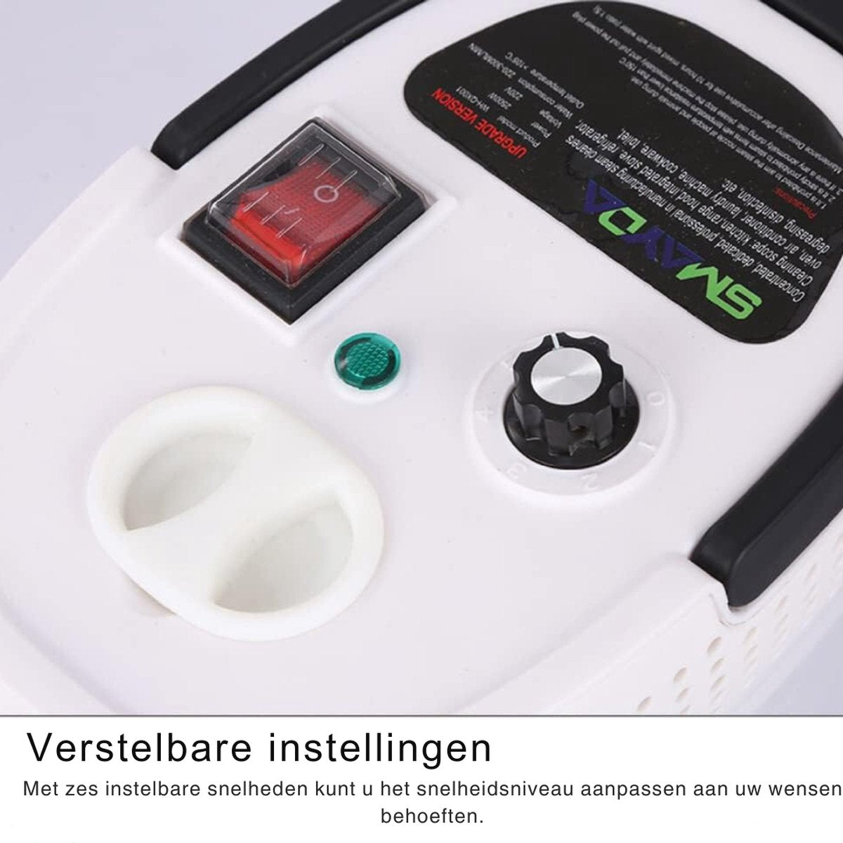 Stoomreiniger - Watertank 1200 ML - Veelzijdig - Multifunctioneel - Incl. 5 Sproeiers - Wit