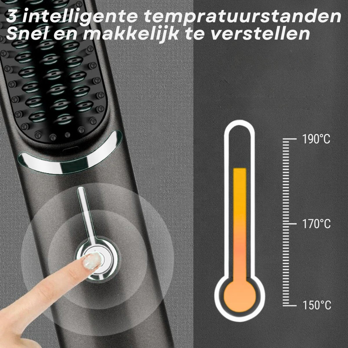 Cordless hair straightener - Hair straightener cordless - Cordless hair straightening brush - 2 in 1 - 4800mAh battery