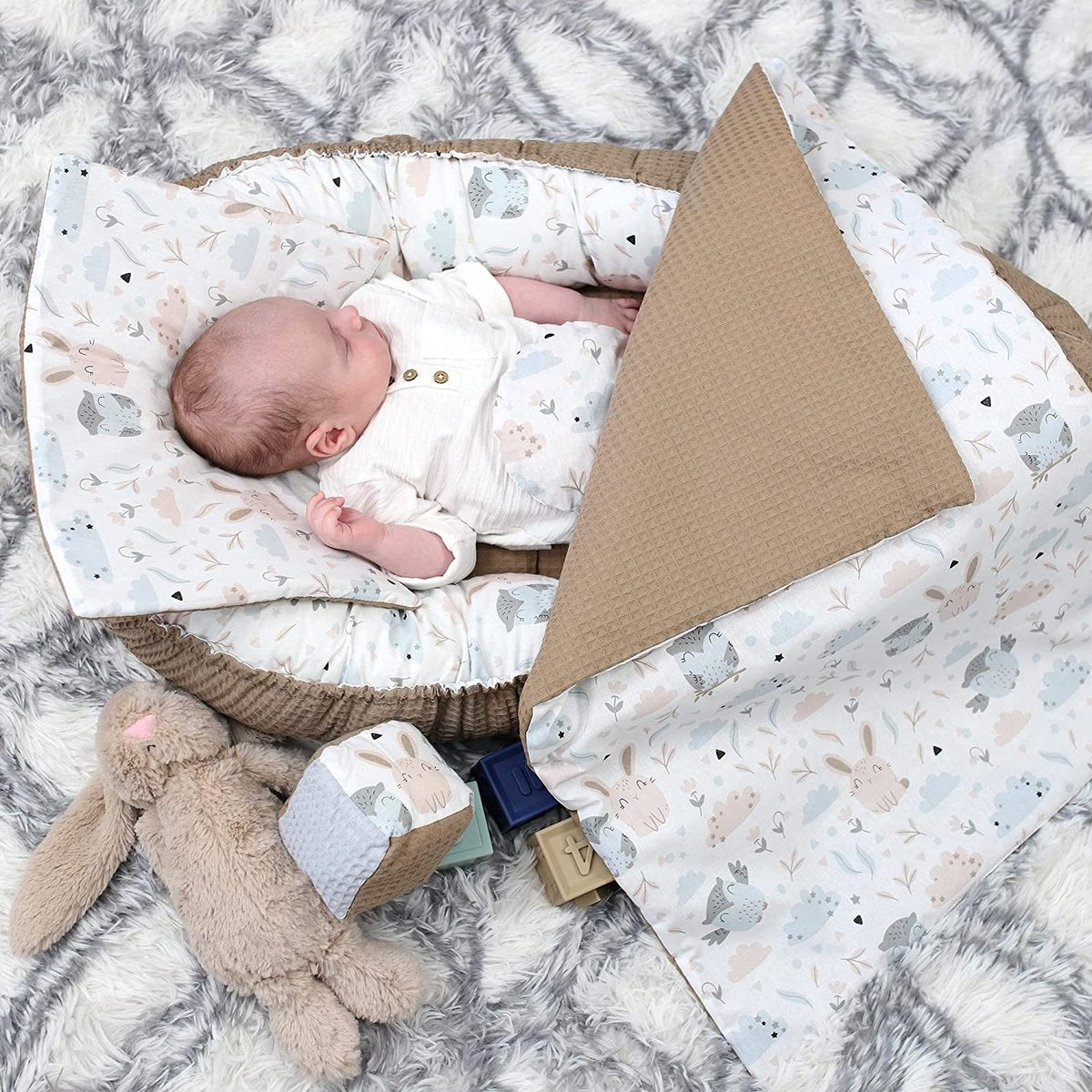 Babynestje - knuffelnest, multifunctioneel bednestje voor kinderen, \ Bedbumper voor baby's \ Babynestje voor pasgeborenen