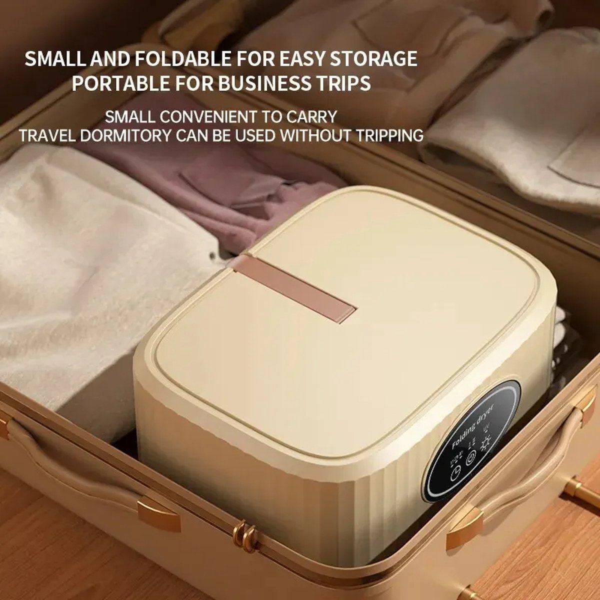 Foldable Electric Clothes Dryer - Smart Drying Rack with UV Technology - Portable Hot Air Dryer for Travel - 220V/110V