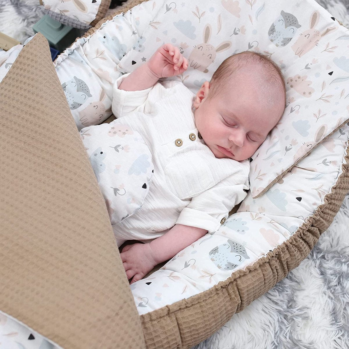 Babynestje - knuffelnest, multifunctioneel bednestje voor kinderen, \ Bedbumper voor baby's \ Babynestje voor pasgeborenen