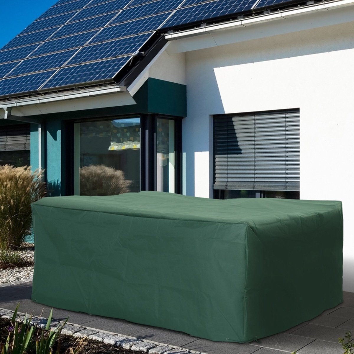 Garden furniture protective cover - Tarpaulin - Waterproof - Green - 210 x 140 x 80 cm