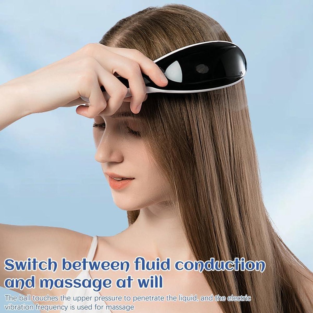 Scalp Massager Therabrush 2-in-1 Electric Massage Brush - Spray Massage Comb with Red and Blue Light