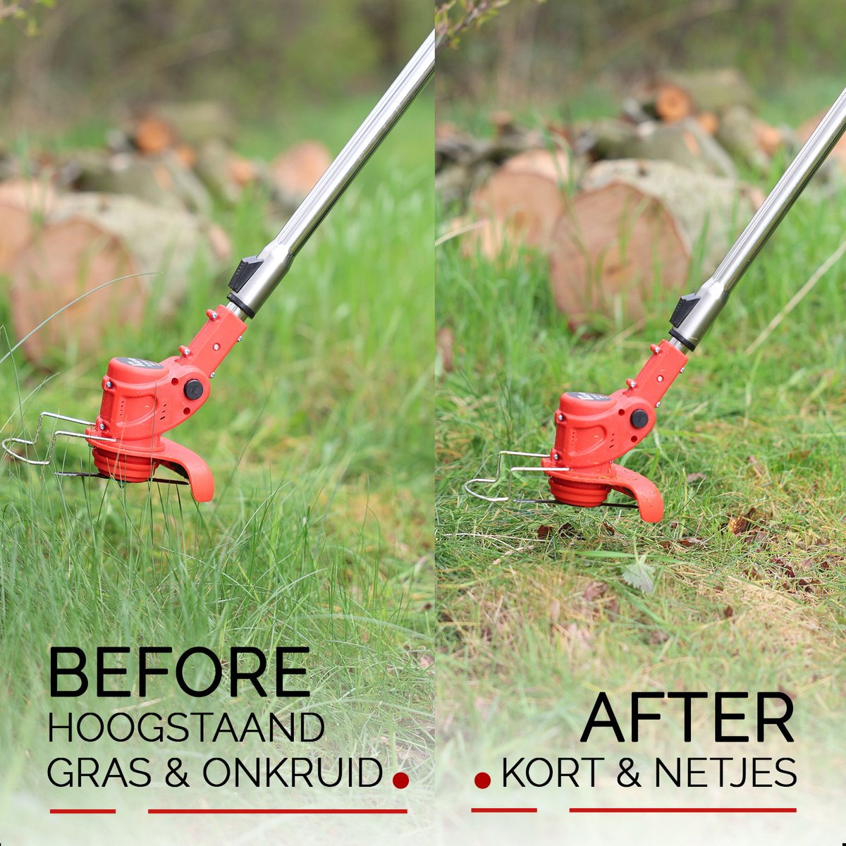 TGT500W-Premium - Grastrimmer - Bosmaaier - Op Wielen - Draadloos Met 2x Accu