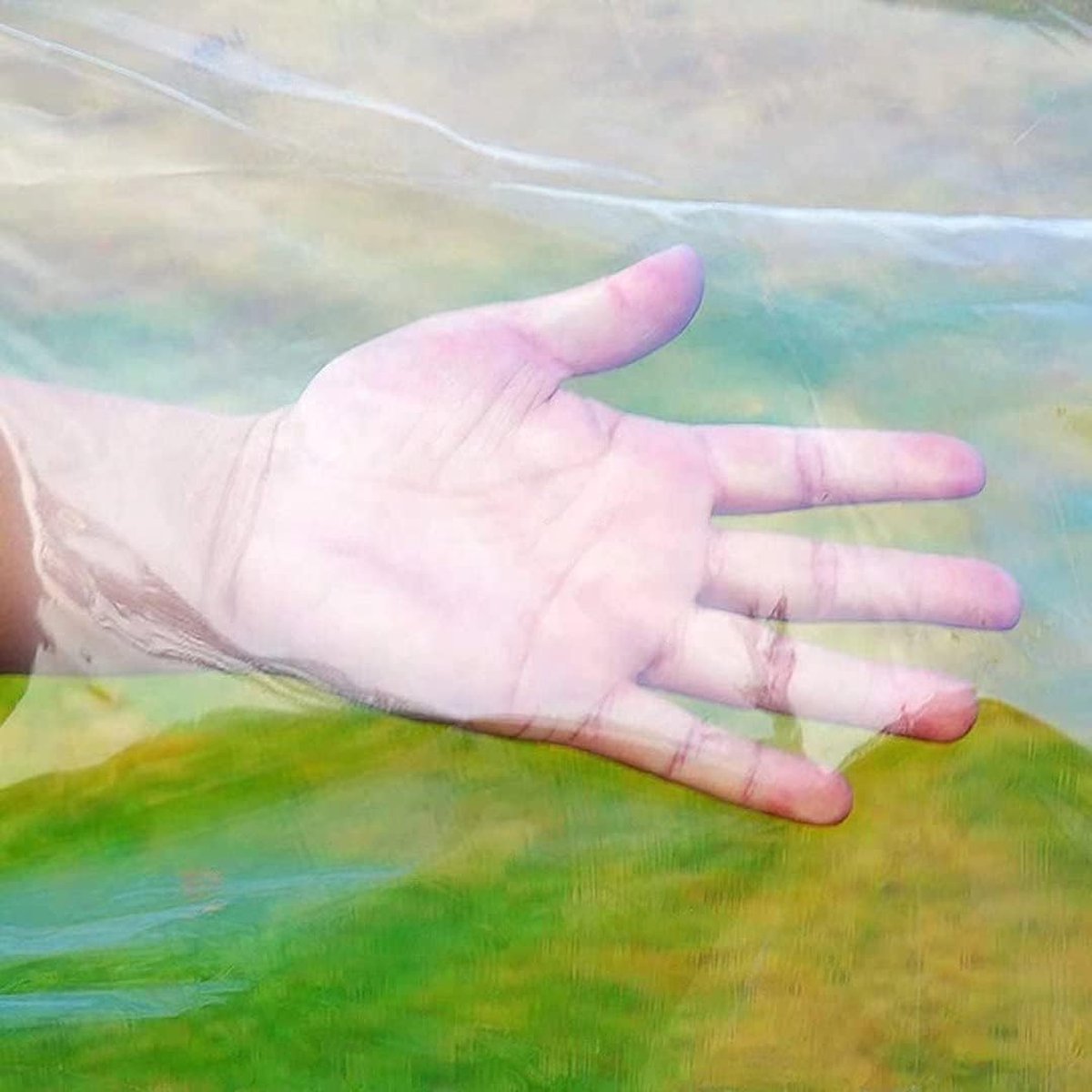 Tarpaulin, transparent, with eyelets, cover tarpaulin, see-through, for outdoor use, waterproof film, woven tarpaulin, canvas, awning, durable, weather-resistant, multifunctional tarpaulin 2 x 4m