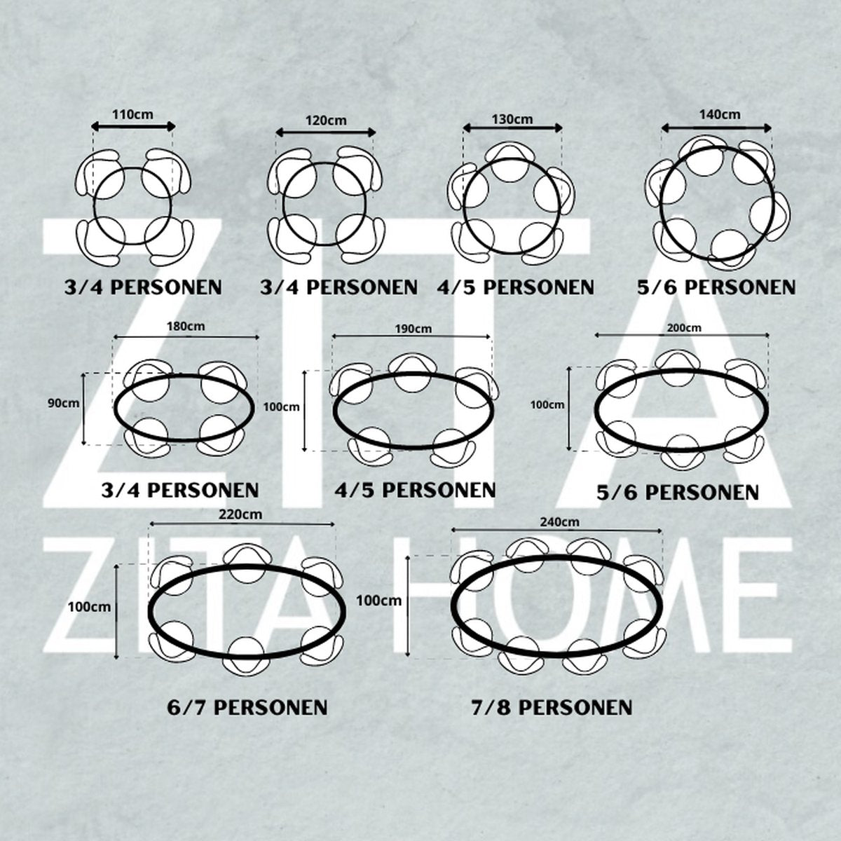 Eettafel rond - 130cm - mango - zwart - metalen 4-poot