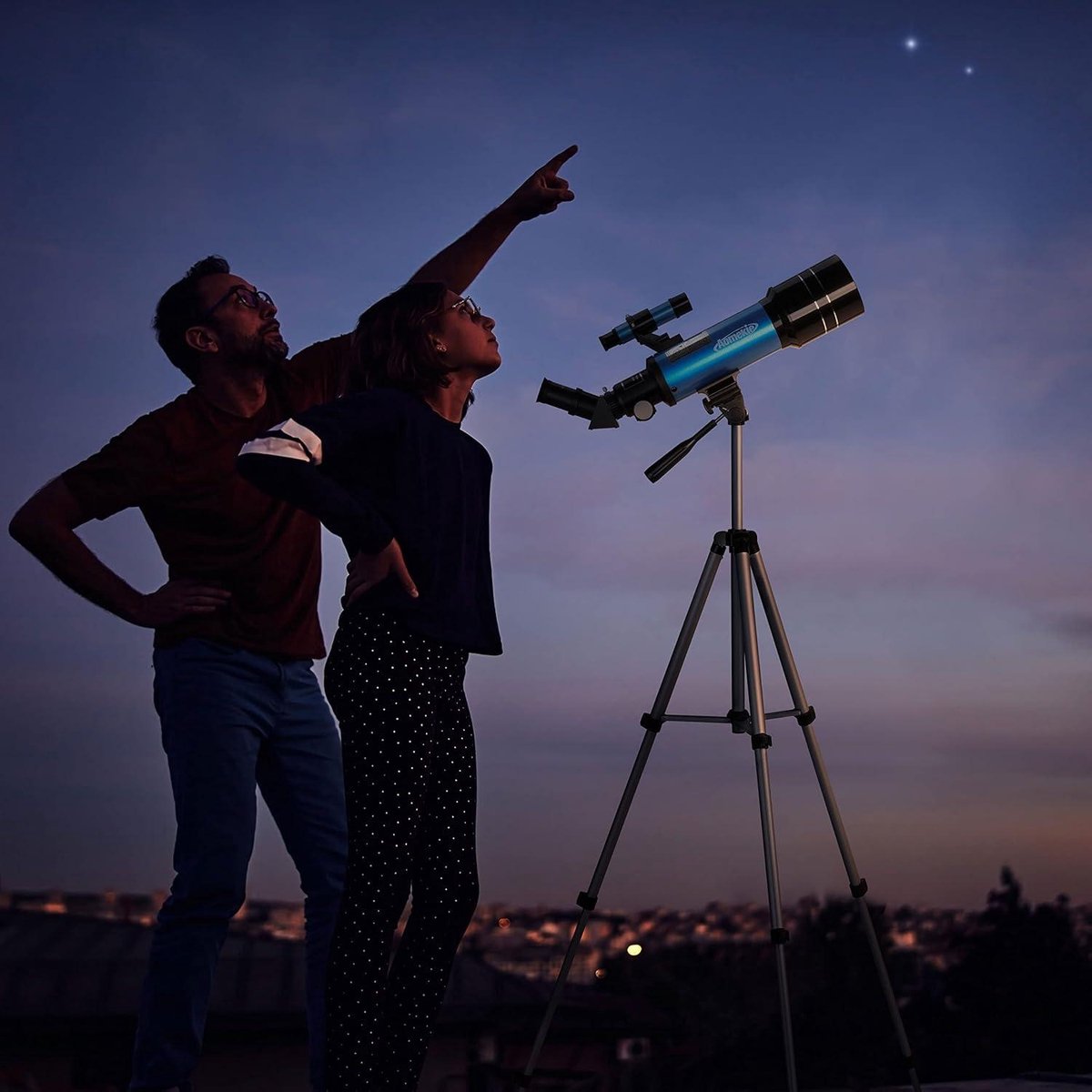 Telescopische Astronomie 70/400 telescoop voor beginners en kinderen - inclusief statief, smartphone-adapter en maanfilter