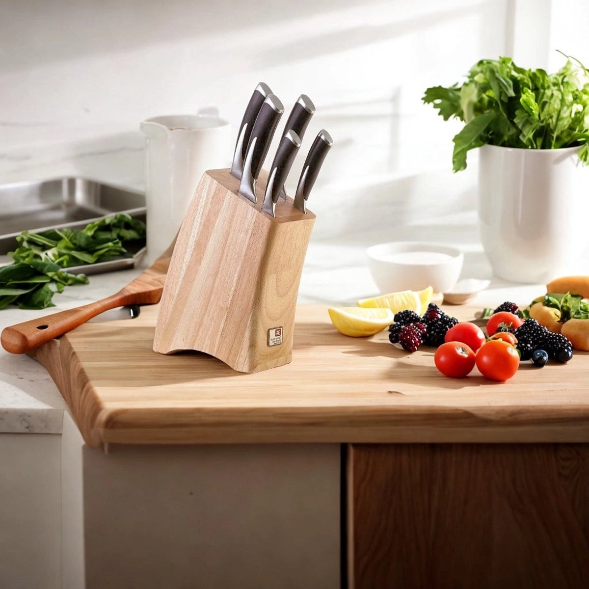 Richardson Sheffield Kyu - 5-delige messenset inclusief messenblok - hout