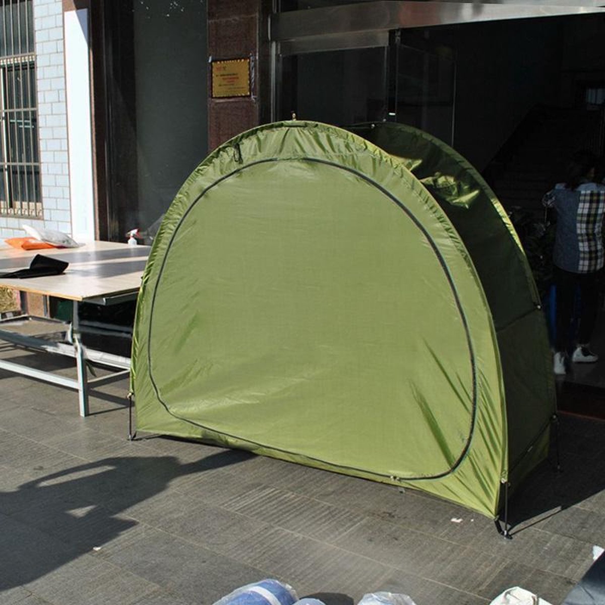 Fietstent, fietsenschuurtent, tent voor outdoor camping - groen 200*80*165CM