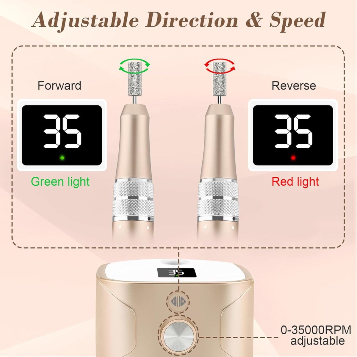 Nail drill - Nail drill set - Electric nail drill - Electric nail file - Nail drill for manicure pedicure - Manicure set - Pedicure set - Nail drill machine - Electric nail file for gel nails - Electric nail drill