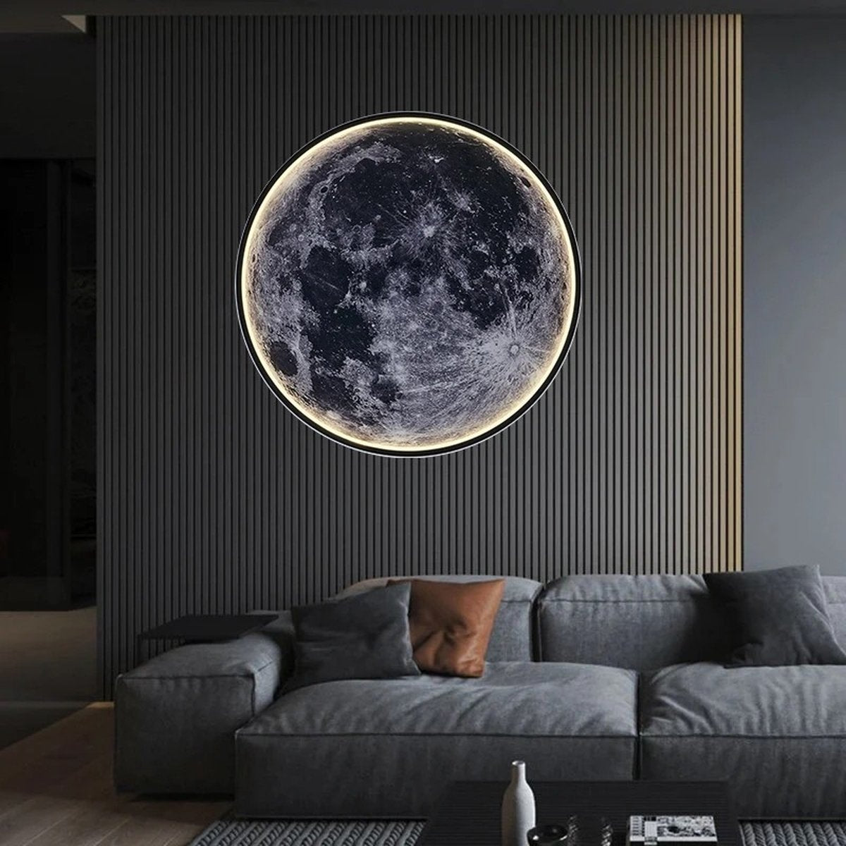 Maanlamp - Plafondlamp in Maanvorm - Moderne lamp - LED plafondlamp - 40cm - Slaapkamer - Woonkamer - Keuken - Badkamer