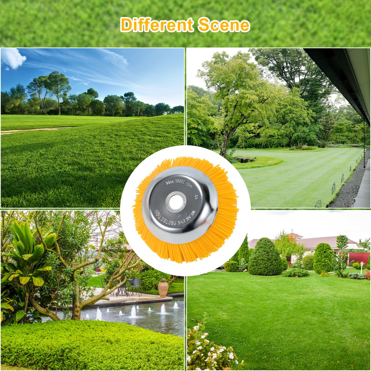 Onkruidborstel 2 stuks Nylon Borstelbevestiging 25,4x200 mm Nylon Borstel voor Stihl Bosmaaier